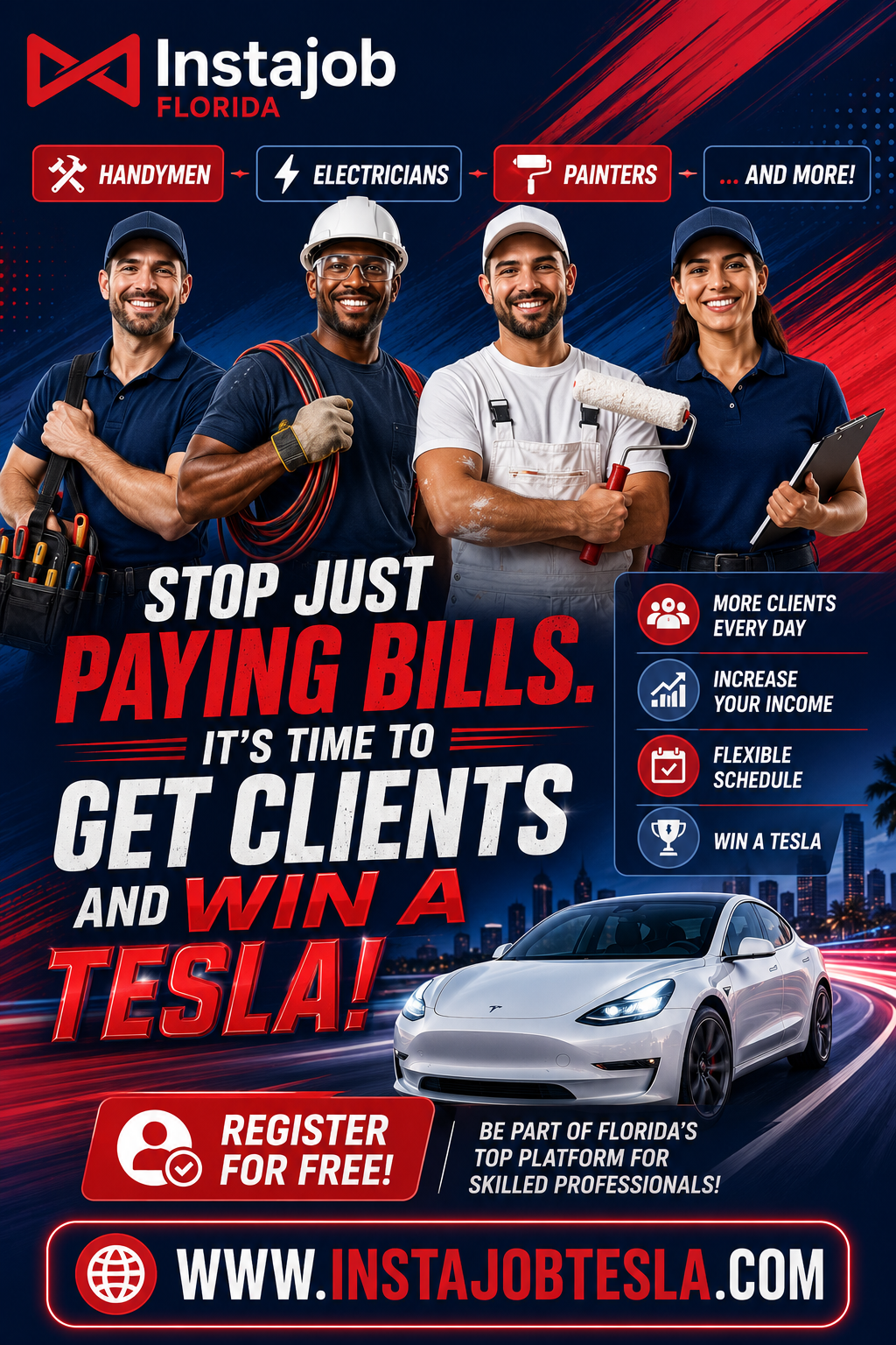Banner Instajob Tesla 4