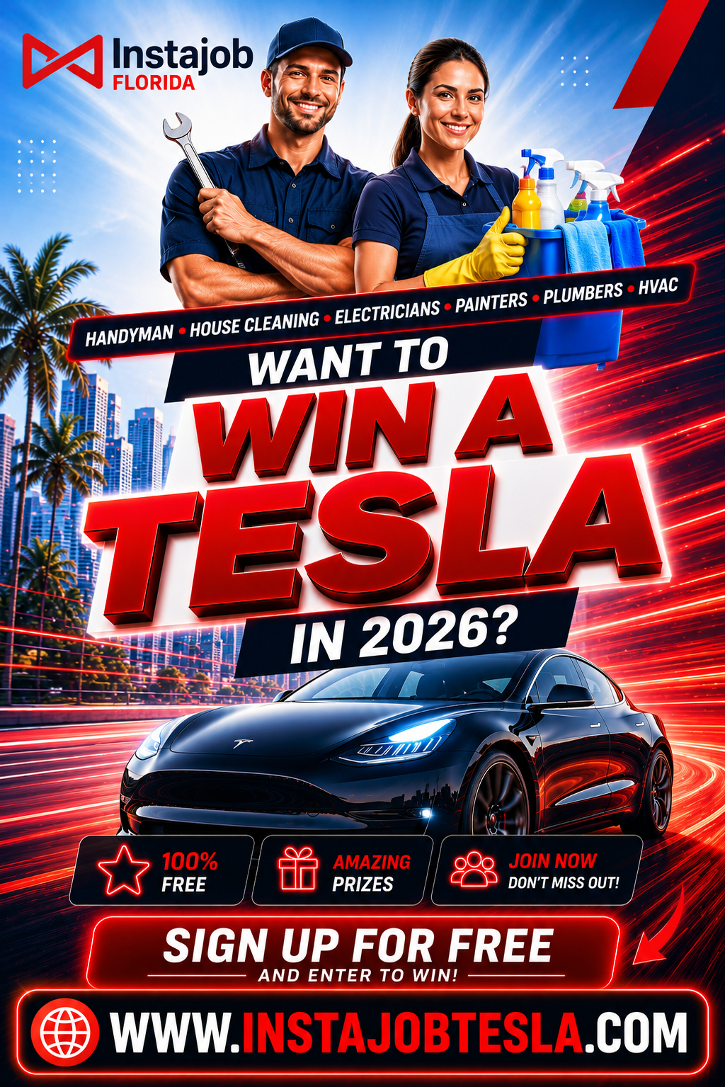 Banner Instajob Tesla 3